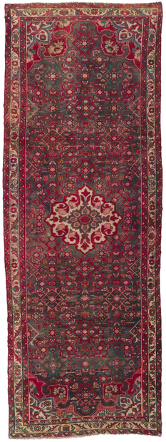 4 x 10 Vintage Persian Hussainabad Rug 61218
