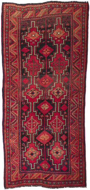 4 x 9 Vintage Persian Shiraz Rug 61221