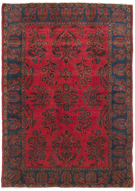 5 x 6 Antique Persian Mohajeran Sarouk Rug 78451
