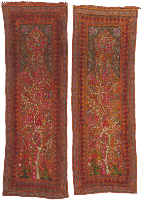 3 x 9 Antique Kerman Embroidery Pateh Runner 78435