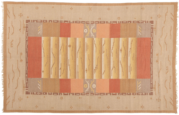 6 x 10 Margareta Ahlstedt-Willandt Antique Finnish Flatweave Rug 78477