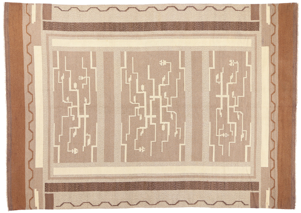 8 x 11 Antique Greta Skogster Finnish Flatweave Rug 78506