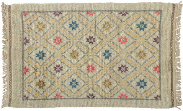 4 x 7 Vintage Swedish Rya Rug 78509