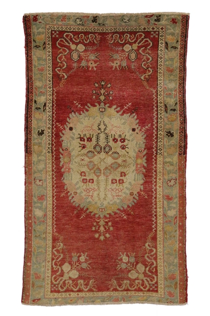 3 x 6 Vintage Turkish Oushak Rug 51400