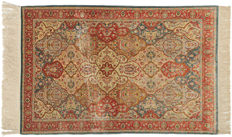 4 x 5 Vintage Turkish Silk Hereke Rug 78514