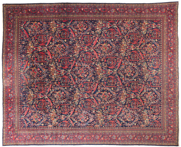 14 x 18 Antique Persian Mustafavi Mahal Rug 78520