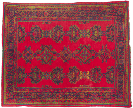 9 x 11 Red Turkish Oushak Rug 78524