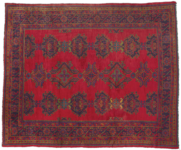 9 x 11 Antique Red Oushak Rug 78524