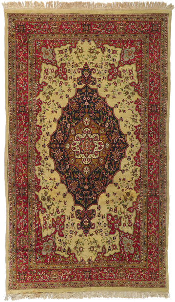 6 x 11 Vintage Indian Isfahan Rug 78304