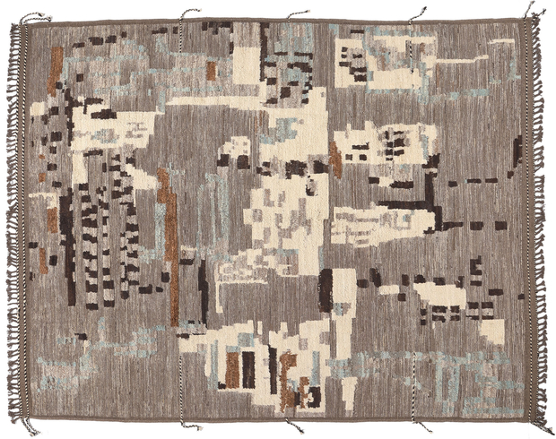 10 x 13 Modern Moroccan Rug High Low Pile 80981