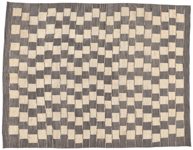 9 x 11 Earth-Tones Modern Moroccan Rug 80996