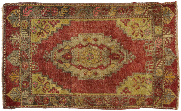 2 x 3 Vintage Turkish Yastik Rug 51412