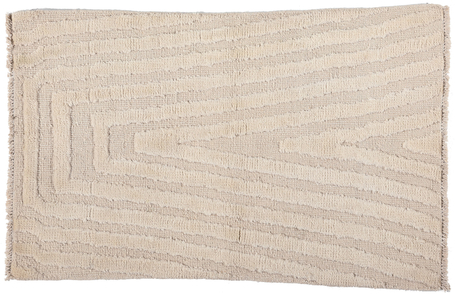 3 x 5 Small Ivory Moroccan Modern Rug 81016