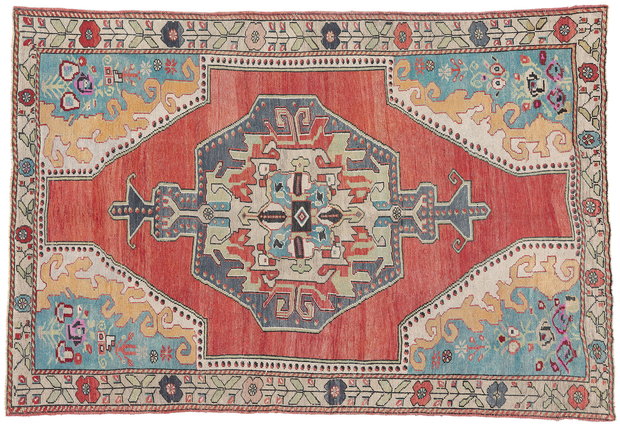 5 x 7 Vintage Turkish Oushak Rug 53865