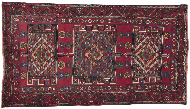 5 x 9 Antique Nomadic Afghani Rug 61233