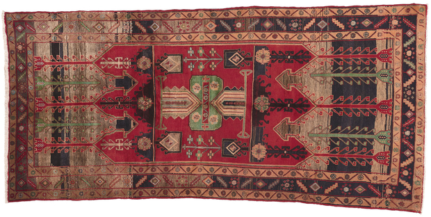 5 x 10 Vintage Persian Nahavand Hamadan Rug 61245