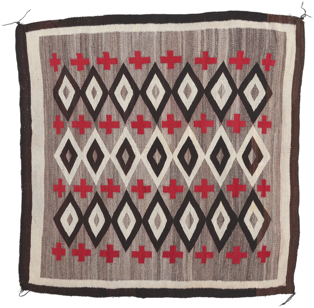 5 x 5 Antique Ganado Navajo Rug 78559