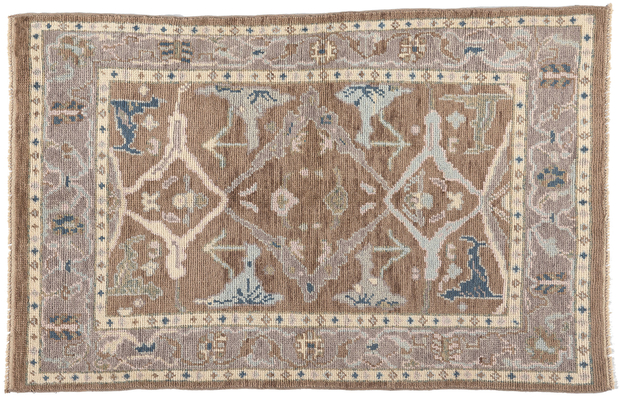 4 x 7 Brown Modern Oushak Rug 81003