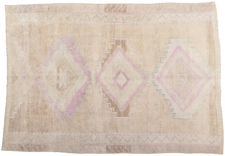 7 x 10 Vintage Muted Oushak Rug 53869