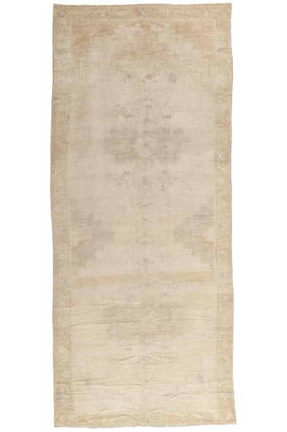 6 x 15 Vintage Muted Turkish Oushak Rug 53712