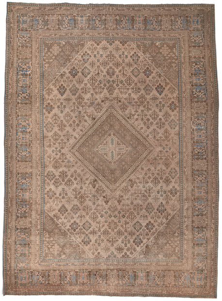 10 x 14 Distressed Vintage Persian Joshegan Rug 78597