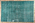11 x 17 Vintage Persian Teal Overdyed Rug 78584