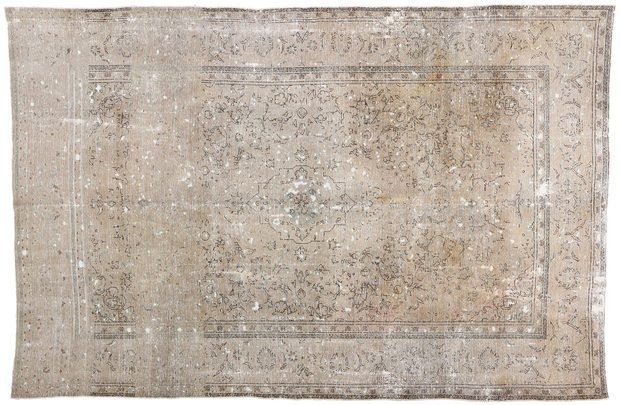 6 x 10 Distressed Vintage Persian Tabriz Rug 78588
