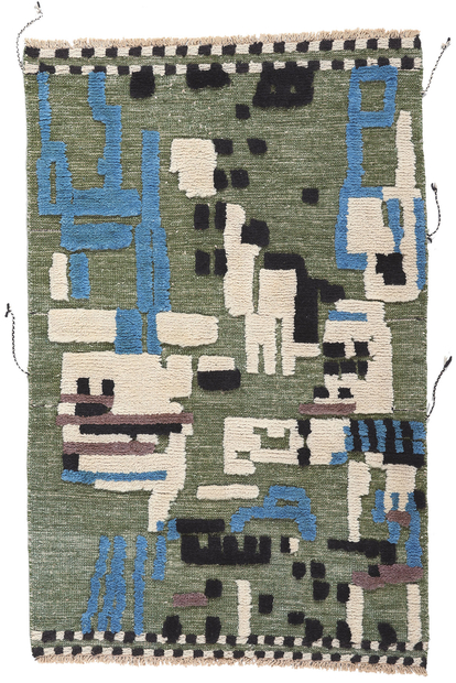 4 x 6 Modern Moroccan High-Low Rug 80993