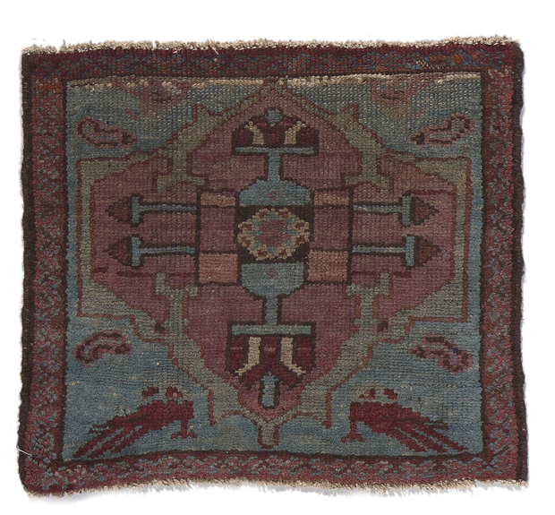 1 x 1 Antique Persian Malayer Rug 61256