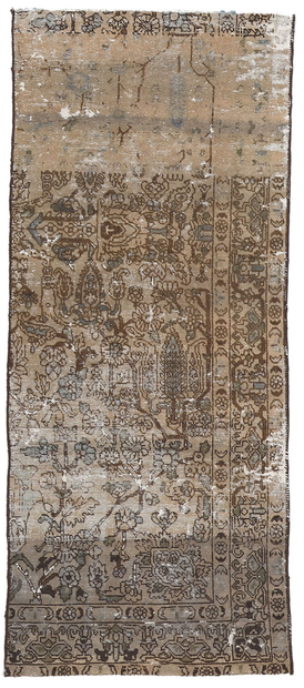 3 x 7 Faded Antique Persian Bakhtiari Rug 78603