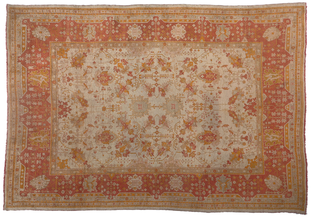 10 x 15 Antique Turkish Oushak Rug 78608