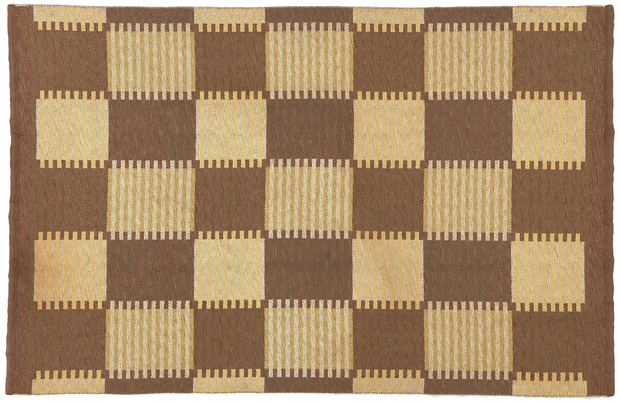 6 x 10 Carl Malmsten Vintage Swedish Rollakan Rug 78609