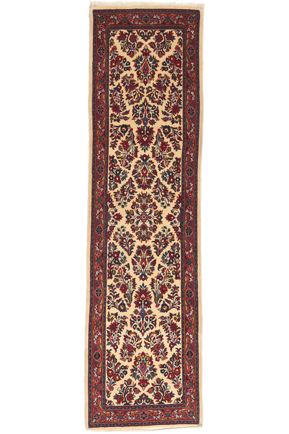 3 x 10 Vintage Persian Sarouk Rug 78634