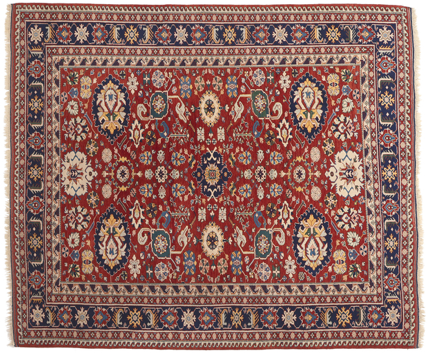 8 x 10 Vintage Turkish Red Oushak Rug 78646