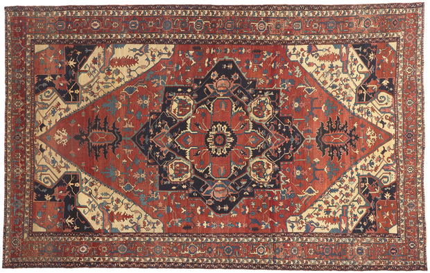 12 x 19 Antique Persian Serapi Rug 78650