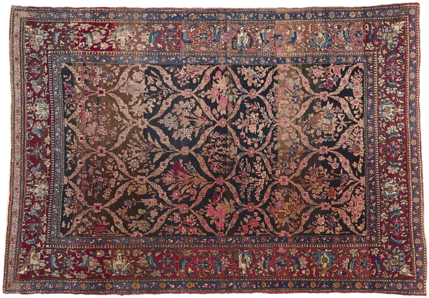 5 x 7 Antique Persian Isfahan Rug 78642