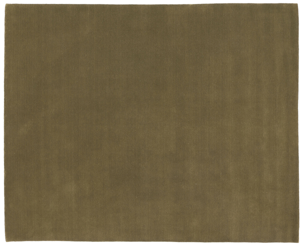 8 x 10 Solid Olive Green Modern Rug 30997