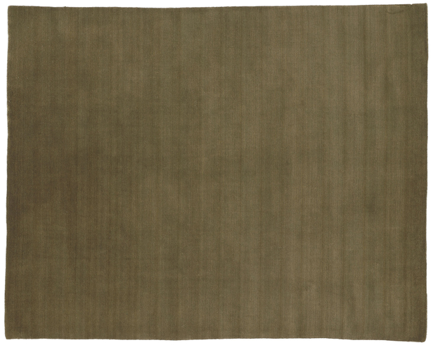 7 x 9 Solid Olive Green Modern Rug 30998