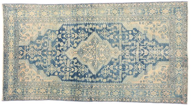 4 x 7 Antique Blue Persian Malayer Rug 61263