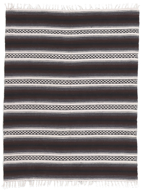 5 x 6 Modern Striped Indian Kilim Rug 78536