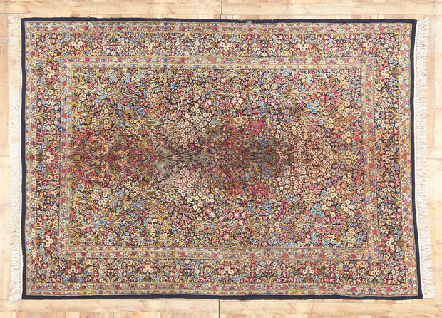 ​8 x 11 Vintage Persian Kerman Rug 78668