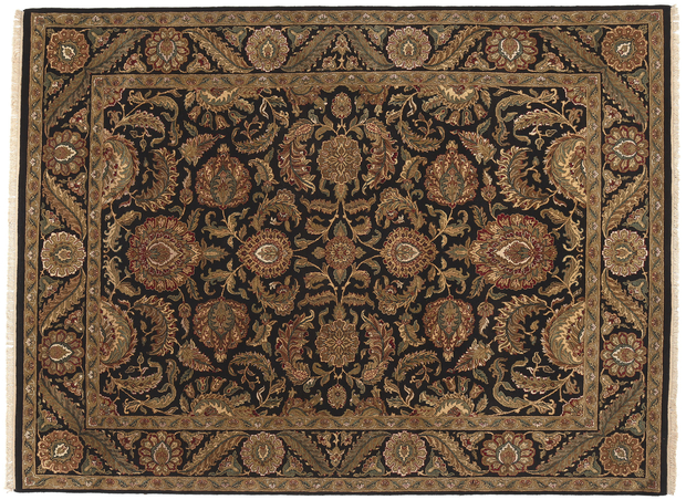 ​9 x 12 Earth-Tone Vintage Indian Rug 78678