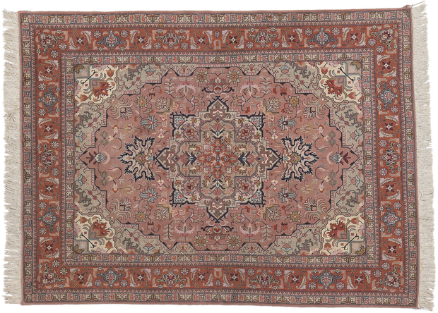 ​5 x 6 Vintage Persian Tabriz Rug 78686