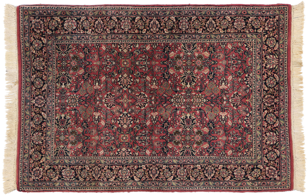 4 x 6 Vintage Red Persian Bijar Rug 78693