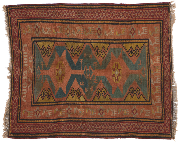 ​2 x 3 Antique Turkish Oushak Rug 78698​