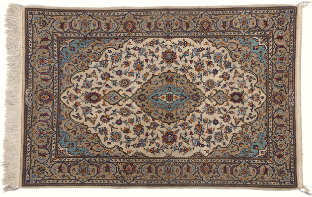 ​4 x 6 Vintage Persian Shadsar Kashan Rug 78701