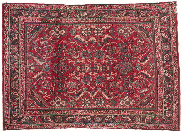 ​7 x 10 Vintage Red Persian Mahal Rug 78715