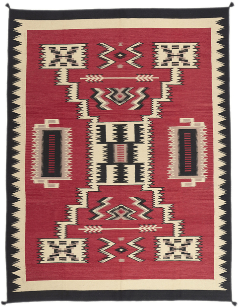 ​​9 x 12 Southwest Modern Red Navajo-Style Rug 81024​