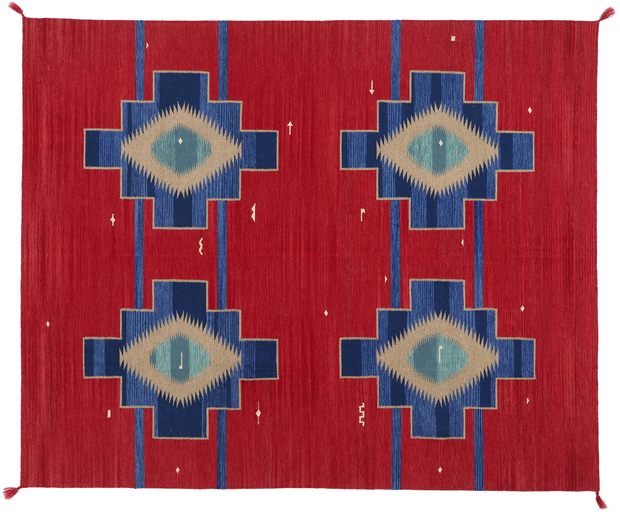 ​8 x 10 Southwest Modern Red Navajo-Style Rug 81040​