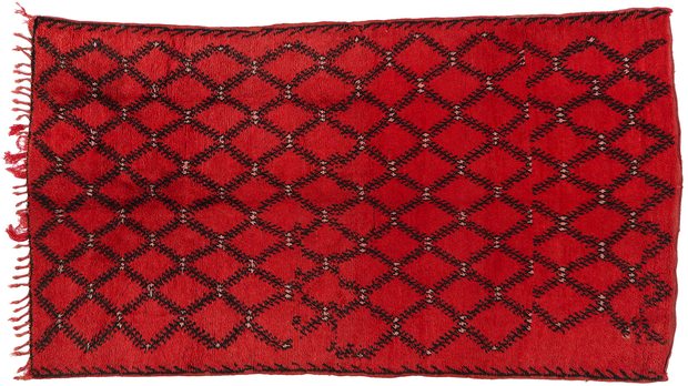 ​6 x 10 Vintage Red Beni Mrirt Moroccan Rug 21731